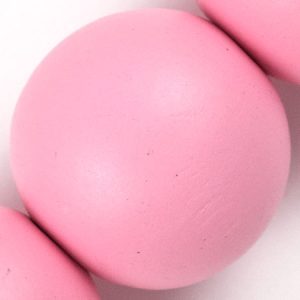 Wooden ball bead 30mm - Pink - Qty: 11 pcs. - WB0188
