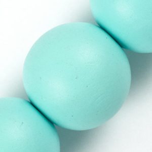 Wooden ball bead 20mm  -Teal-  Qty: 16 pcs. - WB0189