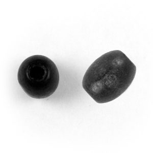 Oblong wooden bead 8mm x 10mm  -Black- Qty: 100g - WB0200