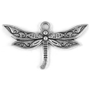 Metal dragonfly pendant - Qty: 12 pcs. - LF2082