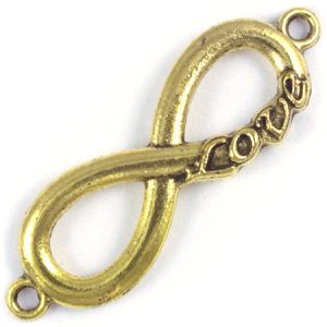 Metal eternal love spacer - Qty: 15 pcs. - LF2203