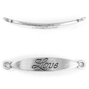Metal 'love' spacer - Qty: 17 pcs. - LF2212