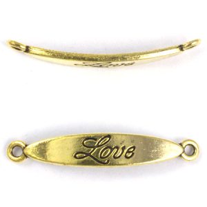 Metal 'love' spacer - Qty: 17 pcs. - LF2213