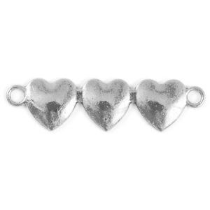 Metal hearts spacer - Qty: 20 pcs. - LF2222