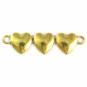 Metal hearts spacer - Qty: 20 pcs. - LF2223