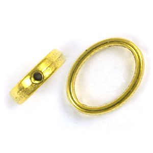 Metal oval ring bead - Qty: 20 pcs. - LF2291