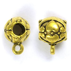 Heart pendant bail - Qty: 15 pcs. - LF2303