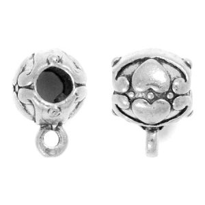 Heart pendant bail - Qty: 15 pcs. - LF2302