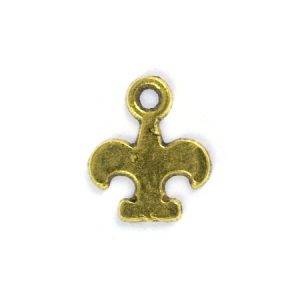 Metal fleur-de-lis charm - Qty: 50 pcs. - LF2243