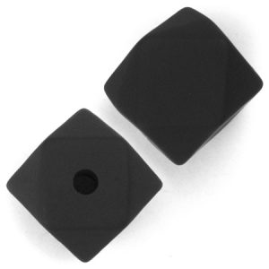 Faceted acrylic bead 25mm x 20mm x 25mm -Black - Qty: 2 pcs. AB2052