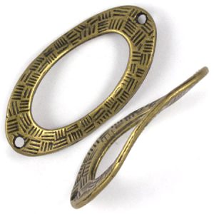 Oval metal spacer 18mm x 36mm - Qty: 10 pcs. - LF0991