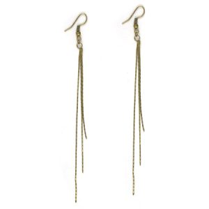 3 strand snake chain earrings -Antique Gold - Qty: 10 pairs - ER0006