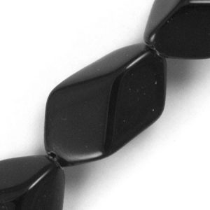 Glass bead - Black - Qty: 17 pcs. - GB2246