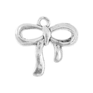 Metal bow pendant - Qty: 30 pcs. - LF2148