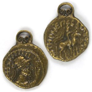 Byzantine coin charm - Qty: 4 pcs. - LF2430