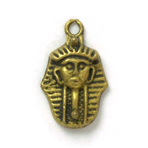 Metal pharaoh pendant - Qty: 8 pcs. - LF2369