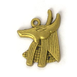 Metal Anubis pendant - Qty: 8 pcs. - LF2379