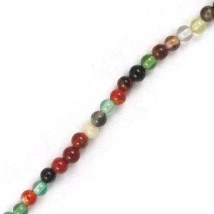 Assorted coloured agate ball beads 2mm - Qty: 190 pcs. - GE1137