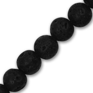 Lava stone ball bead 8mm - Qty: 48 pcs. - GE0099