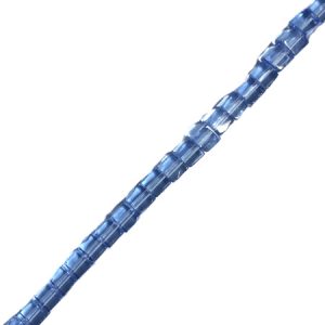 Cube glass bead 4mm - Sky blue - Qty: 89 pcs. - GB0522