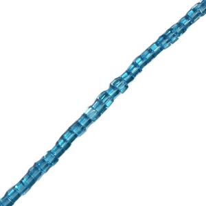 Cube glass bead 4mm - Light blue - Qty: 89 pcs. - GB0523