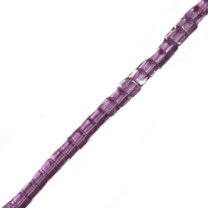 Cube glass bead 4mm - Purple - Qty: 89 pcs. - GB0525