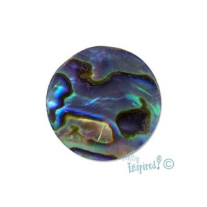 Paua shell disc 15mm - no hole - SH3078