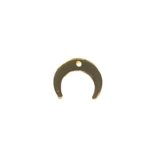 Moon crescent 18k gold plated pendant or charm - Qty: 4 pce. - FI8070