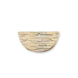 Semi circle 18k gold plated pendant - Qty: 2 pcs. - FI8071
