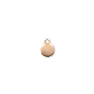 Small round charm or pendant 5mm x 7mm - Qty: 5 pcs. - FI8074