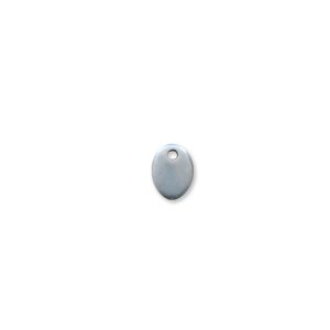 Small oval charm or pendant 5mm x 7mm - Qty: 10 pcs. - FI8078