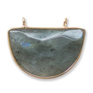 Semi circle labradorite pendant - GE1731