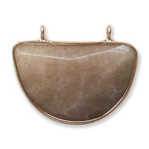 Semi circle agate pendant - GE1732