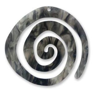 Resin spiral pendant - Qty: 2 pcs. - RE0034