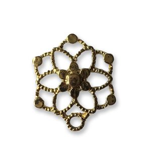 Stud earring with ring and plastic stud back - Qty: 1 pair - FI8122