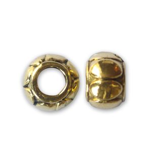 Large-hole metal bead - Qty: 15 pcs. - LF2602