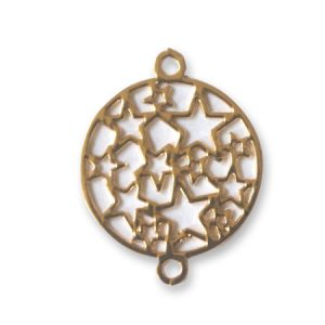 Star metal connector piece -Gold - Qty: 8 pcs. FI8132