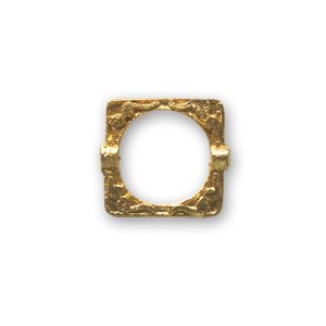 Textured 22k gold plated copper based bead - Qty: 15 pcs. - GP0003