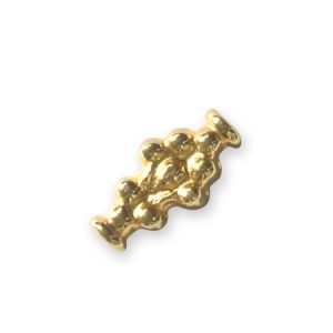 Hand-made Indian gold plated sterling silver bead - Qty: 4 pcs. - SS1227