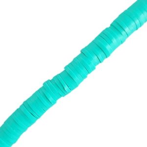 Fimo Rondelle Beads 6mm - Aquamarine - Qty: Approx. 375 pcs. - FM0057