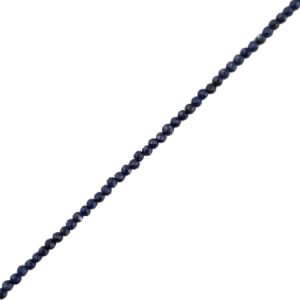 Faceted Lapis lazuli natural bead 2mm - Qty: Approx 223 pcs. - GE1765