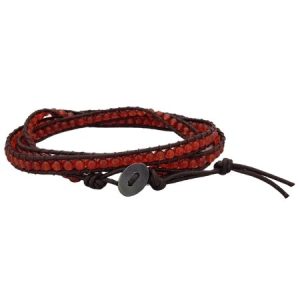Adjustable gemstone multi wrap bracelet | necklace  -Carnelian- Qty: 1 pc - GE1782