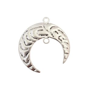 Crescent Moon -Silver - Qty: 4 pcs - FI8168