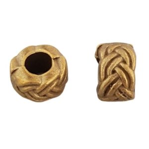 Large hole metal bead - Qty: 15 pcs - LF2609