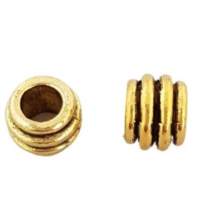 Large hole metal bead - Qty: 28 pcs - LF2617