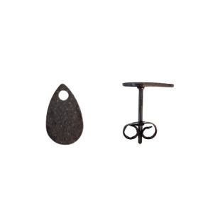 Flat base stud -Black- 5mm - Qty: 2 pair FI8174