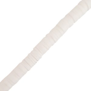 Fimo Rondelle Beads 6mm - White - Qty: Approx. 375 pcs - FM0064