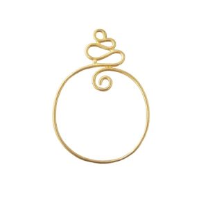 Earring or pendant connector -Swirly- Qty: 2 pcs - FI8200