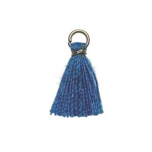 Mini tassel -Steel Blue-  1.5cm - Qty: 10 pcs. - FI8193