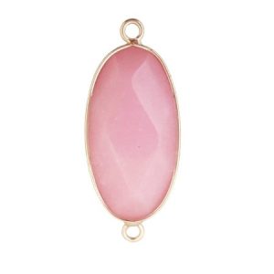 Dyed jade faceted connector piece - Qty: 1 pc - GE1798